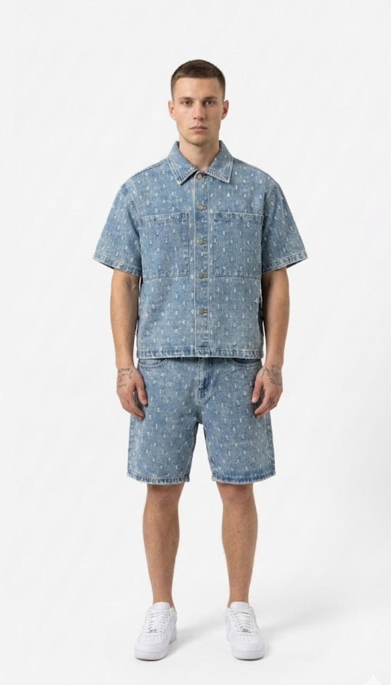 Cordset Denim "Distressed Dash"