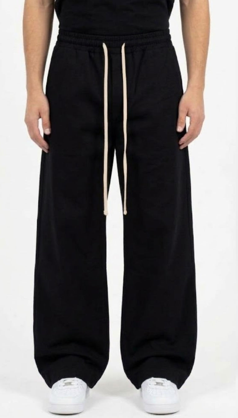 Pantaloni dal taglio ampio con vita elasticizzata e coulisse