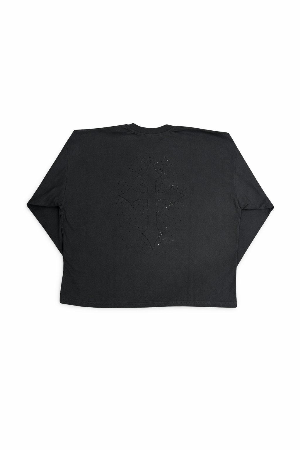 T-Shirt a Maniche Lunghe Basic Con Croce