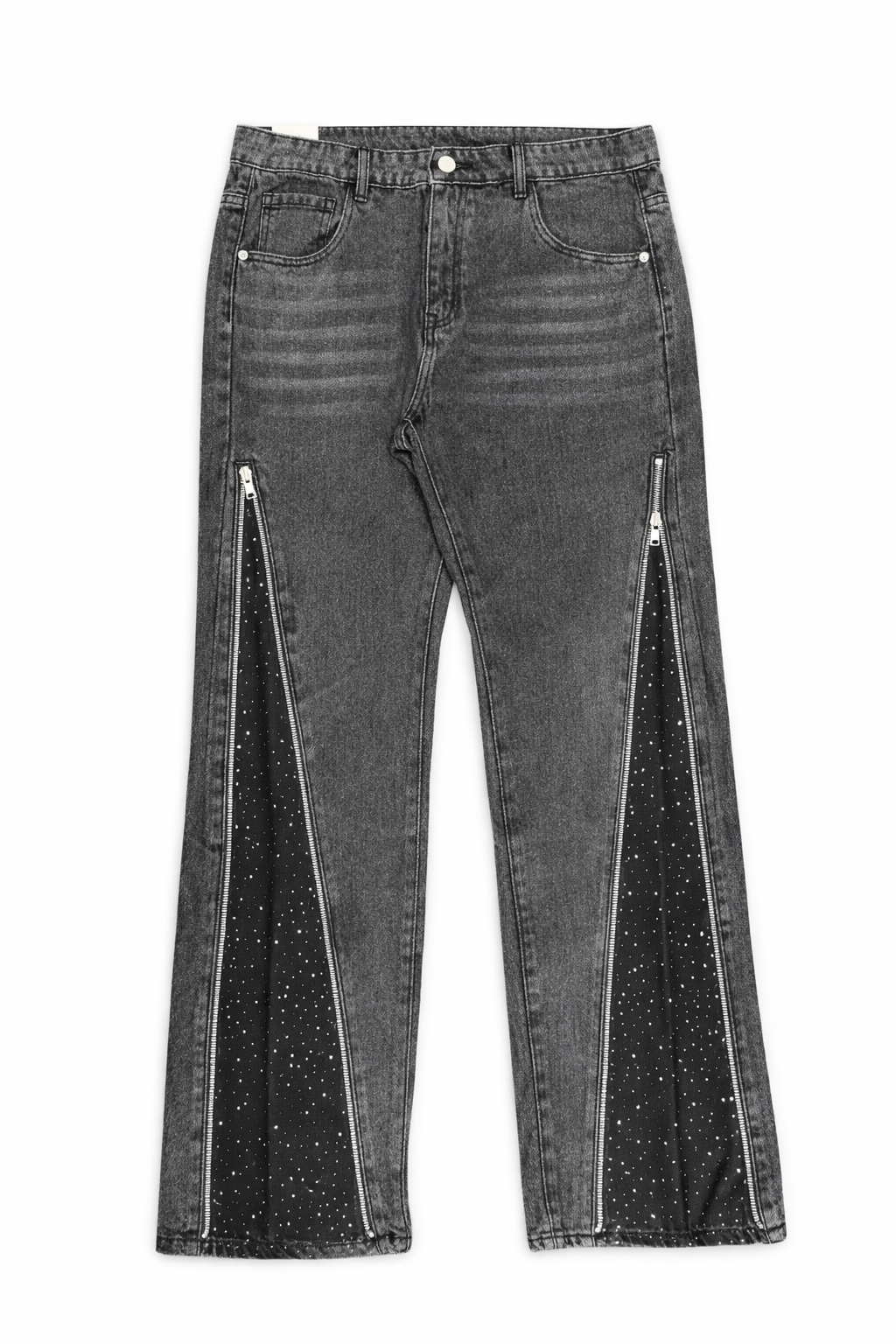 Jeans Diamond Zip Neri