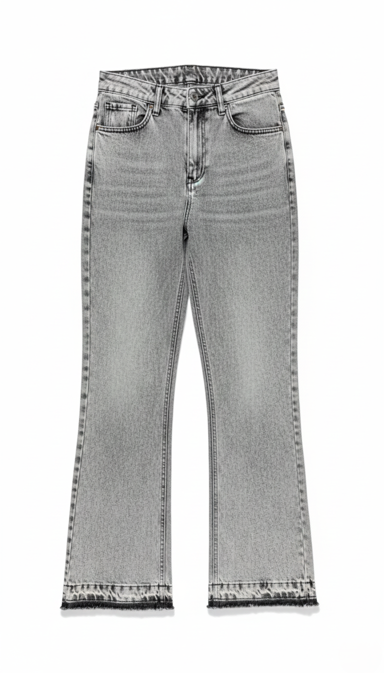 Jeans Flare Fit Basic Grey