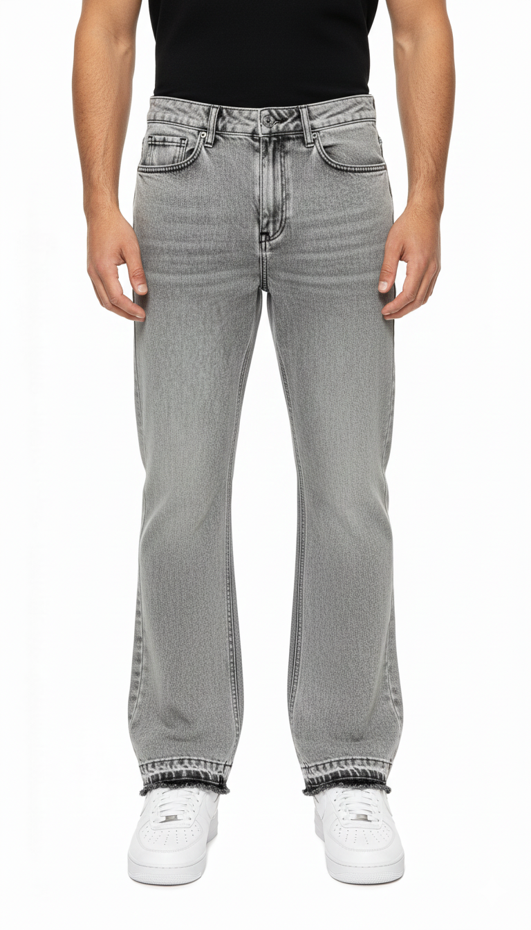 Jeans Flare Fit Basic Grey