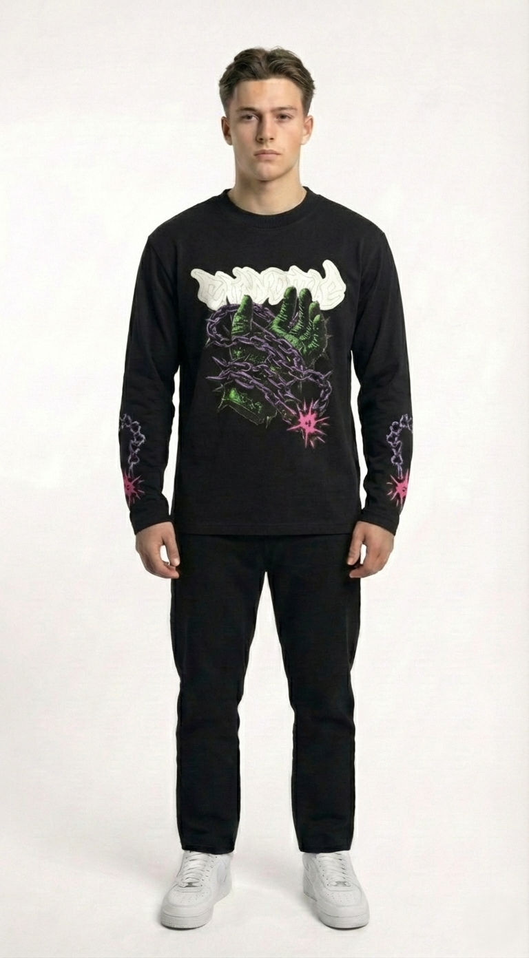 T-Shirt a Maniche Lunghe "Grip"