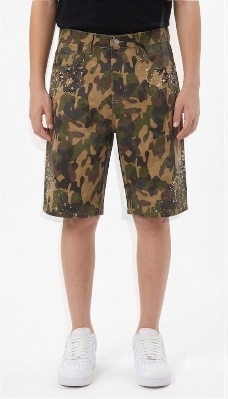 Jorts Mimetici "Camo Bling" Baby