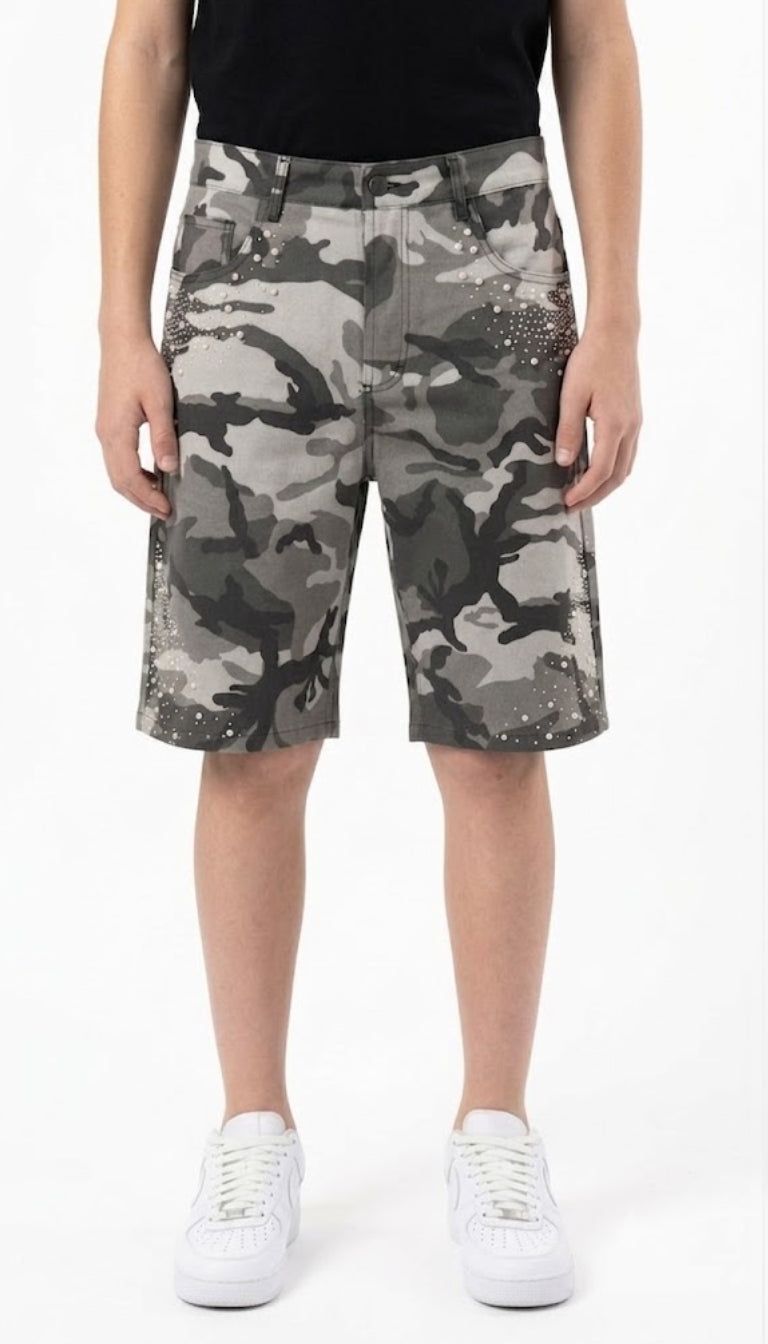 Jorts Mimetici "Camo Bling" Baby