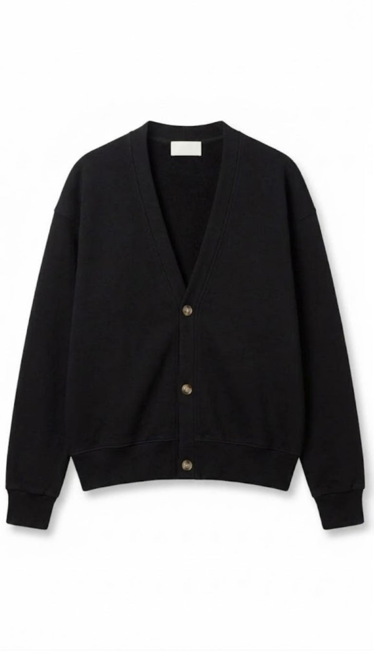 Cardigan in Felpa Relaxed Fit