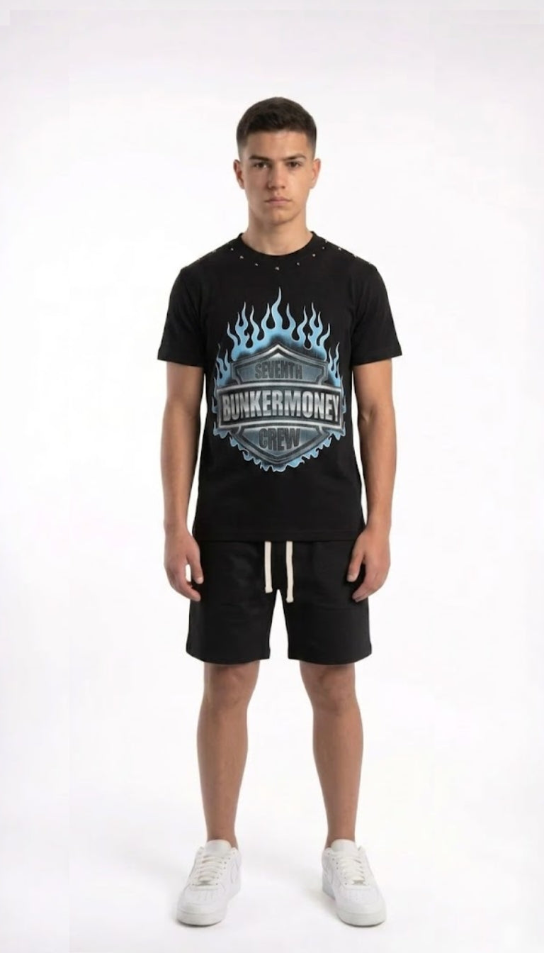 T-Shirt "Blue Flames" Baby