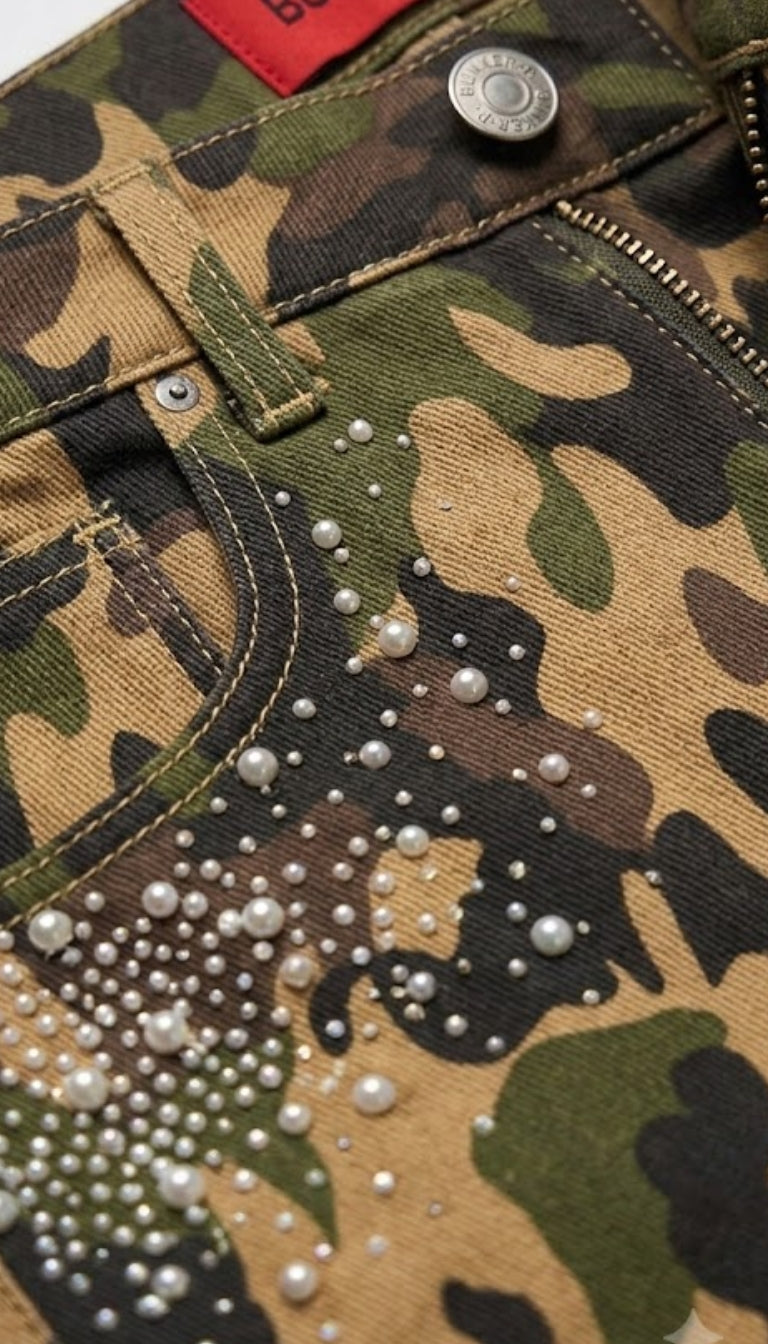 Jorts Mimetici "Camo Bling" Baby