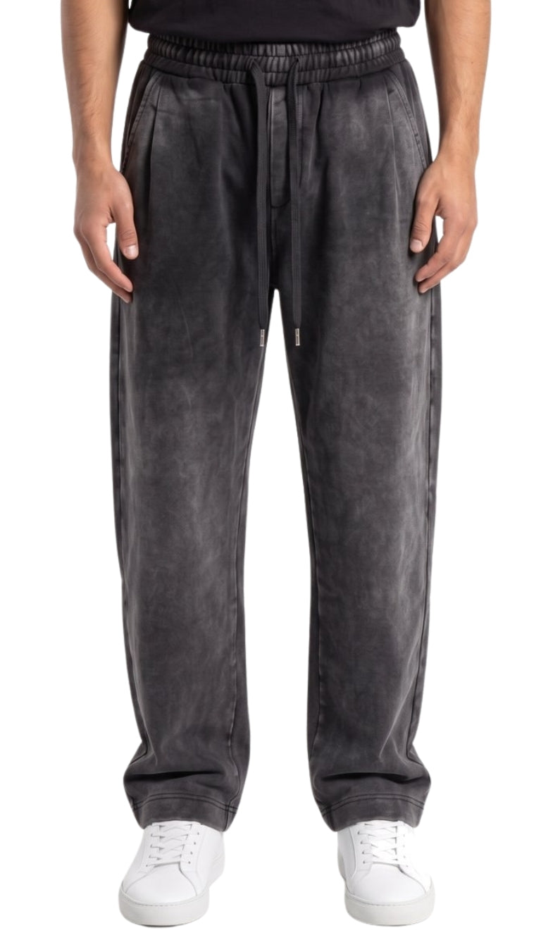Pantaloni Baggy Effetto Lavato con Coulisse