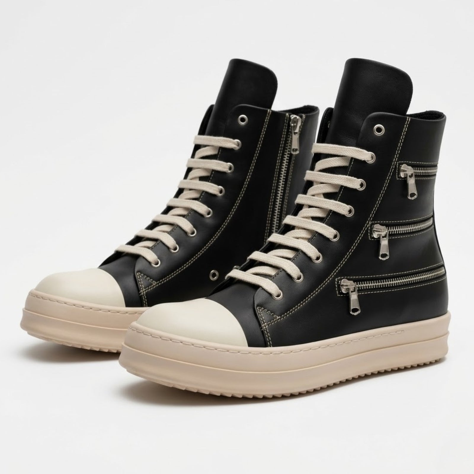 Sneakers Mod R*CK Tripla Zip Pelle