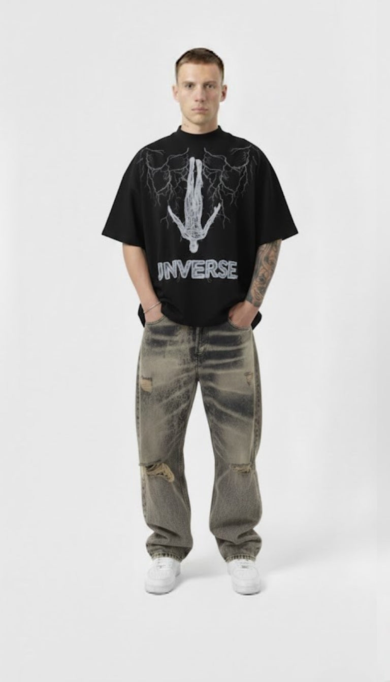 T-shirt Inverse "Lightning" Oversize