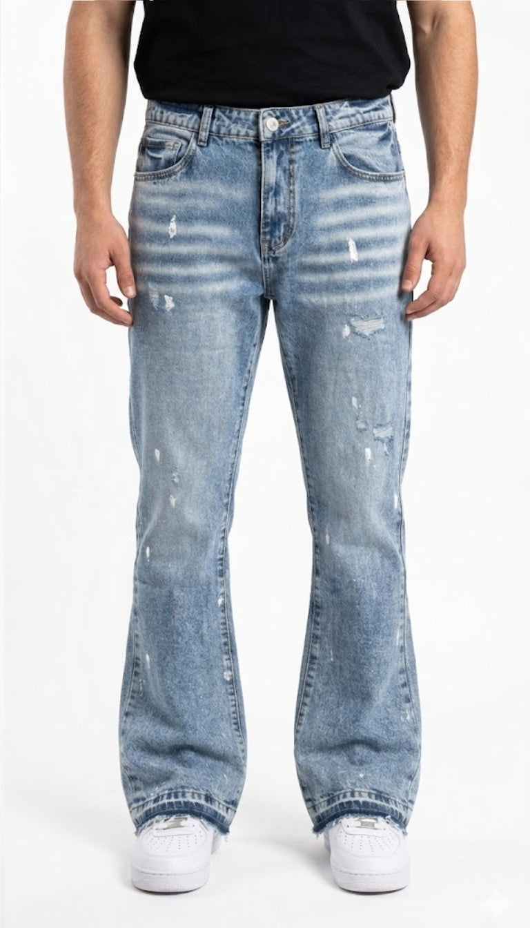 Jeans Flared "Paint Splash"