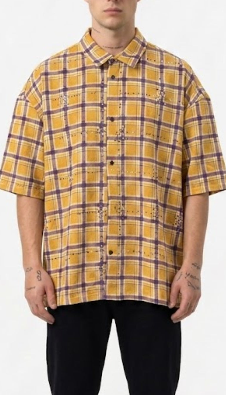 Camicia Tartan con Strass