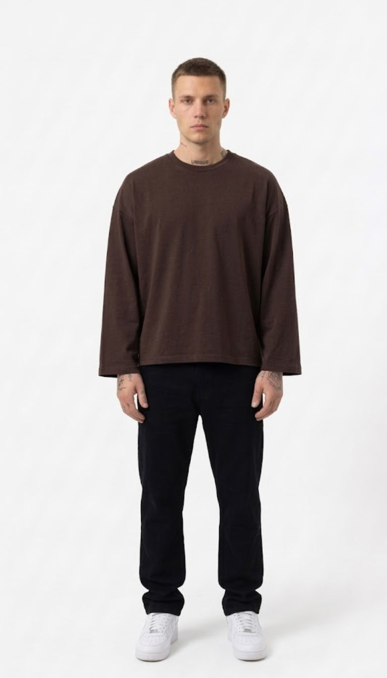 T-Shirt a Maniche Lunghe (Longsleeve) Oversize Box-Cut