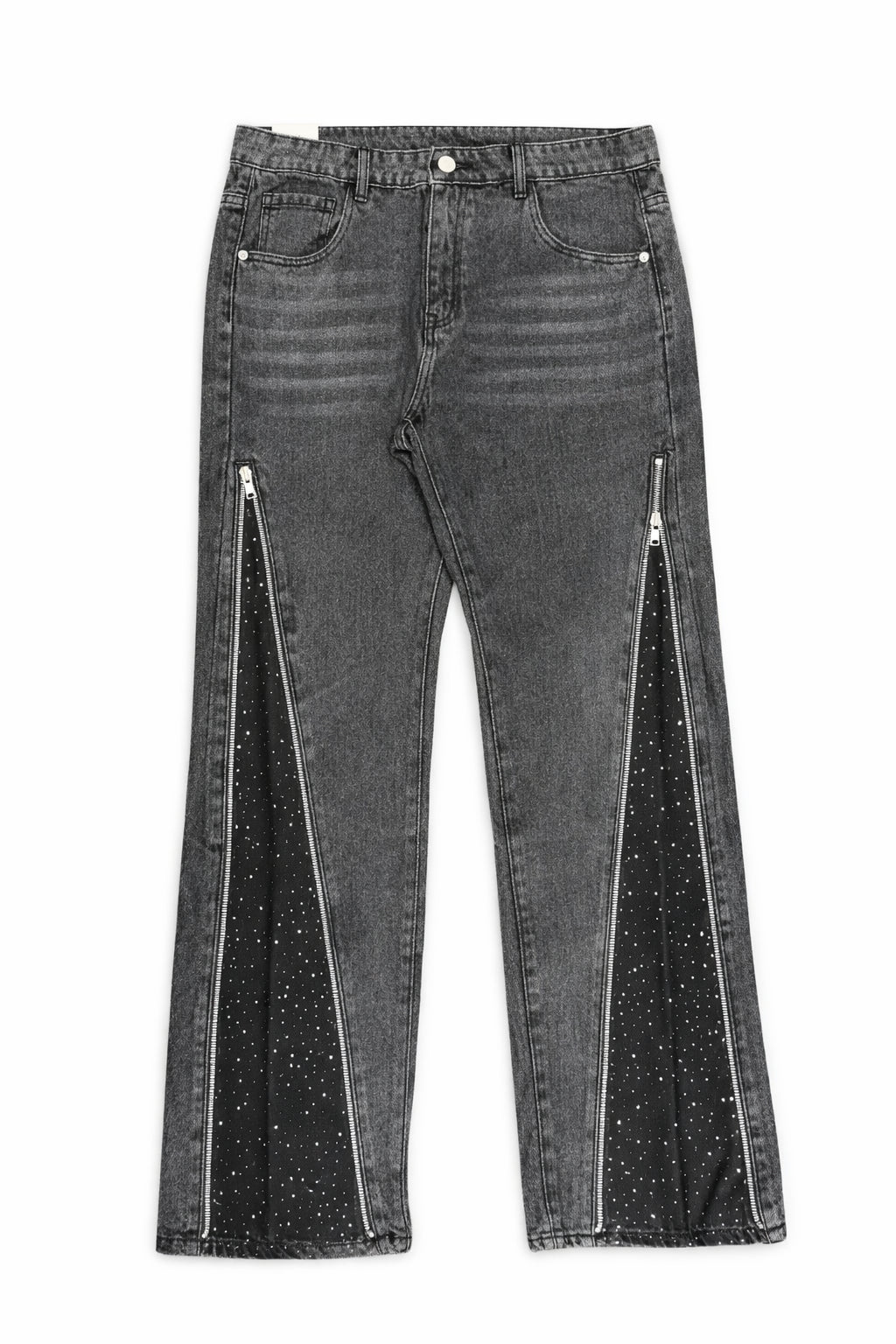 Jeans Diamond Zip Neri