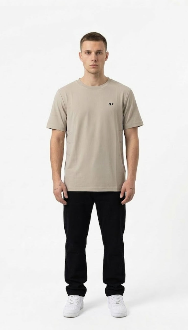 T-Shirt 'Micro-Rib' Monogram