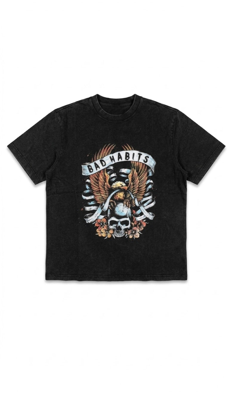 T-Shirt Vintage "Bad Habits"
