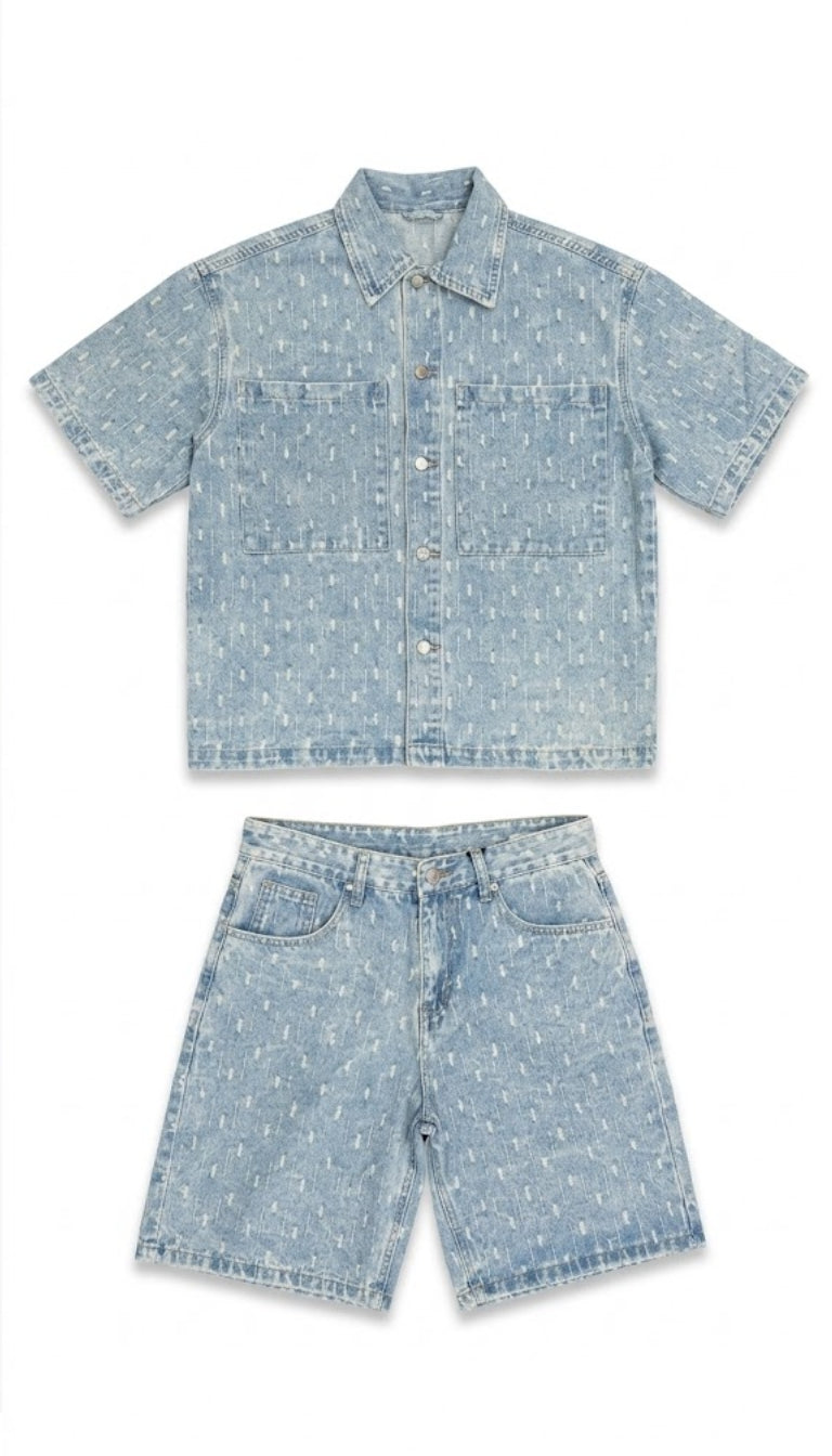 Cordset Denim "Distressed Dash"