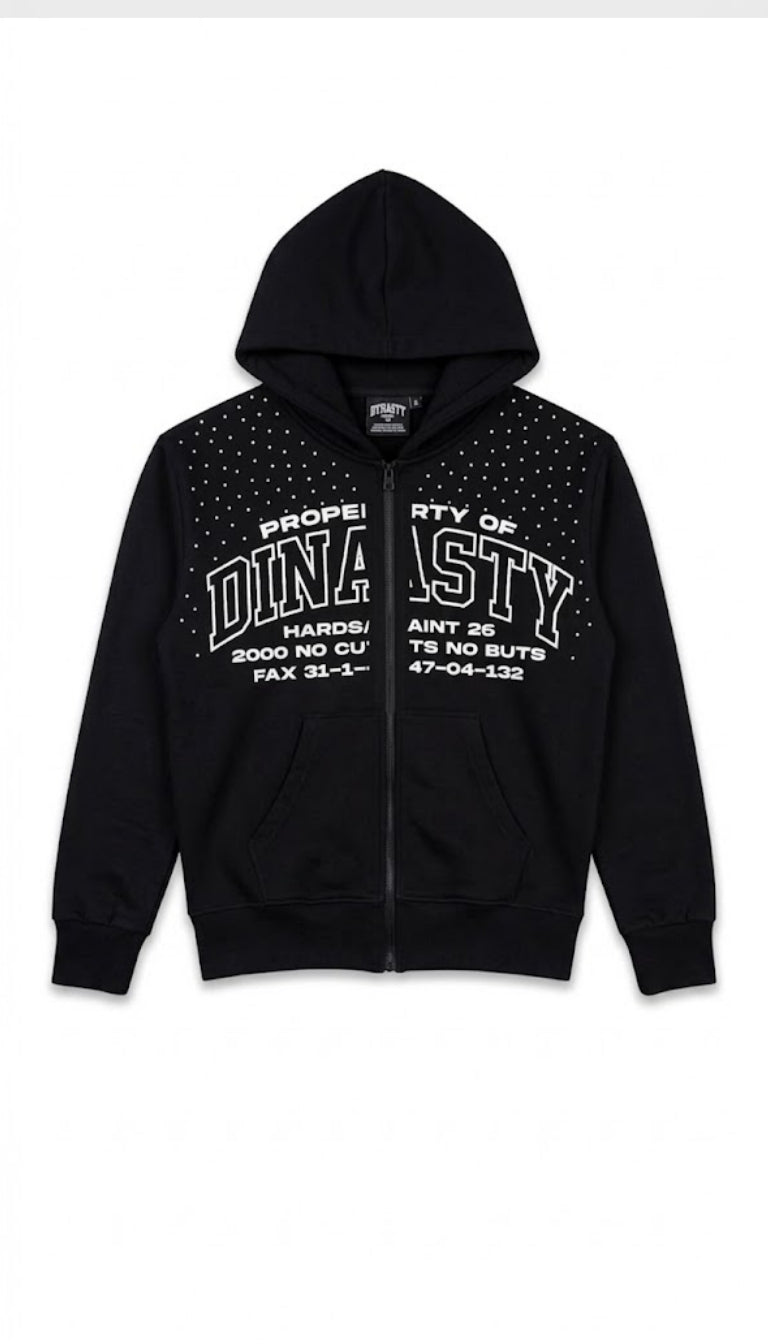 Felpa con Cappuccio e Zip con Grafica "Dynasty"