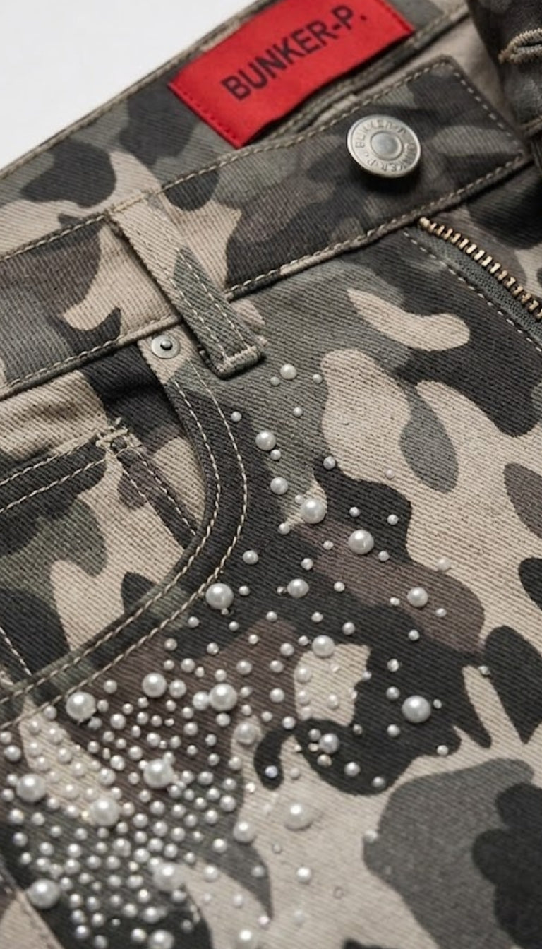 Jorts Mimetici "Camo Bling"