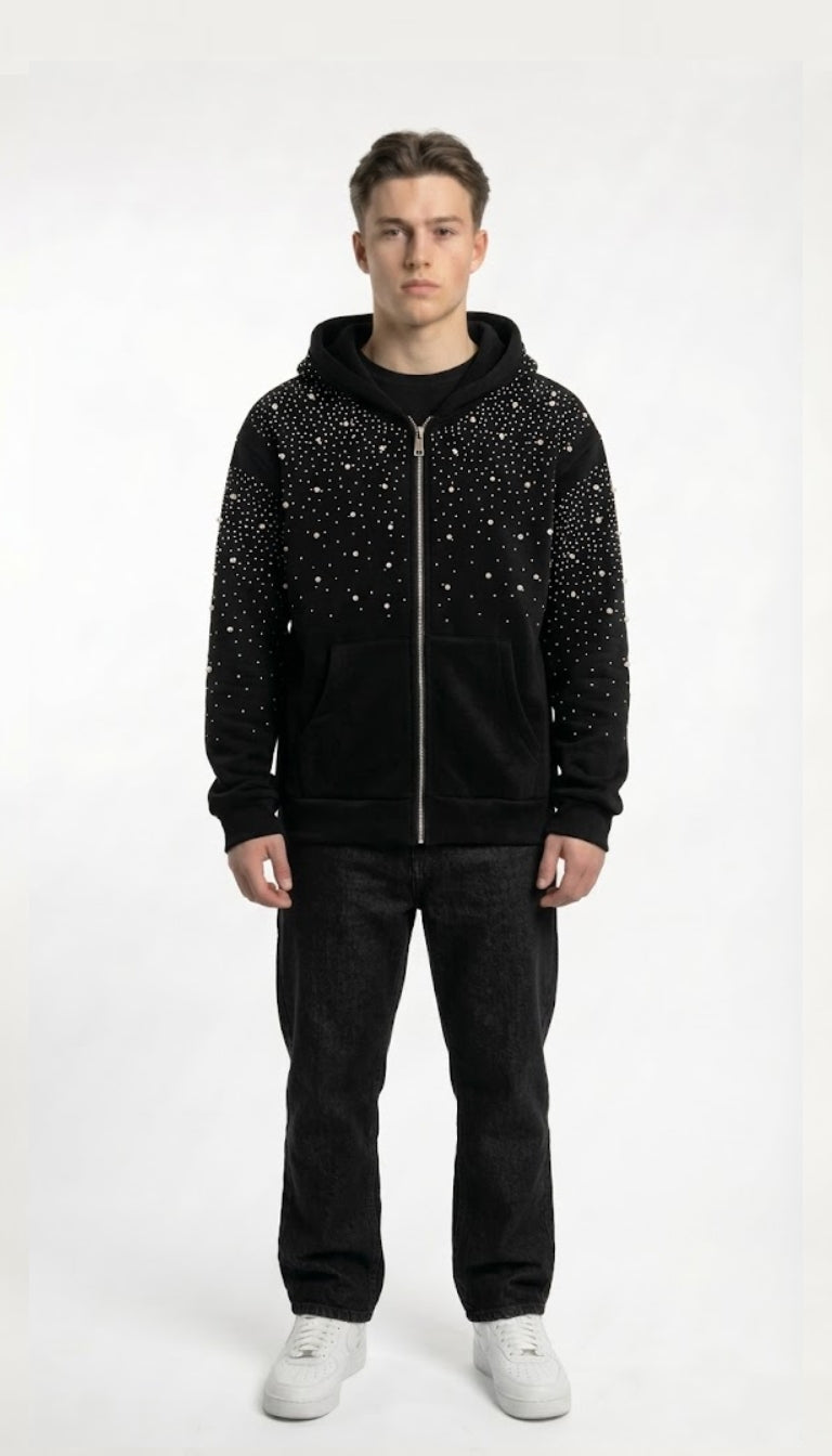 Star-Drop Zip Hoodie