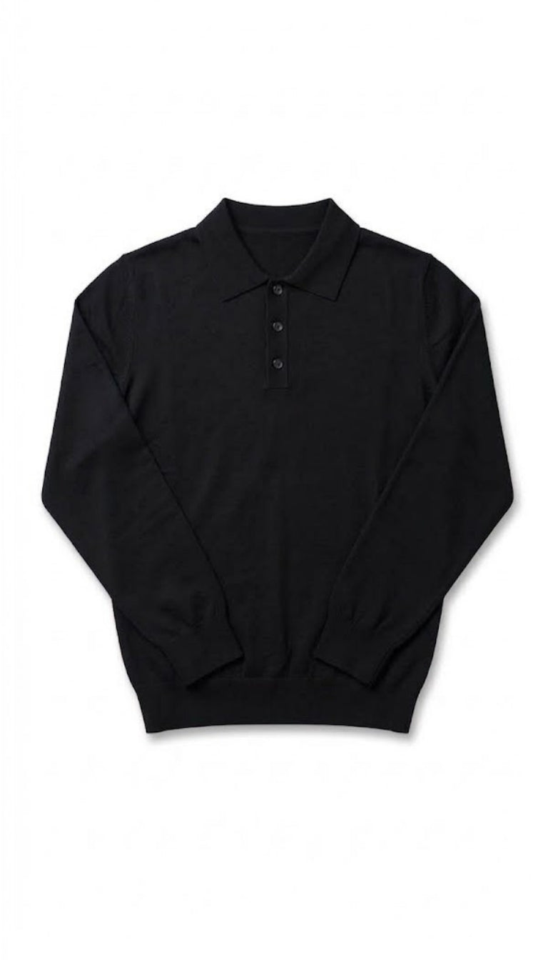 Polo in maglia a maniche lunghe
