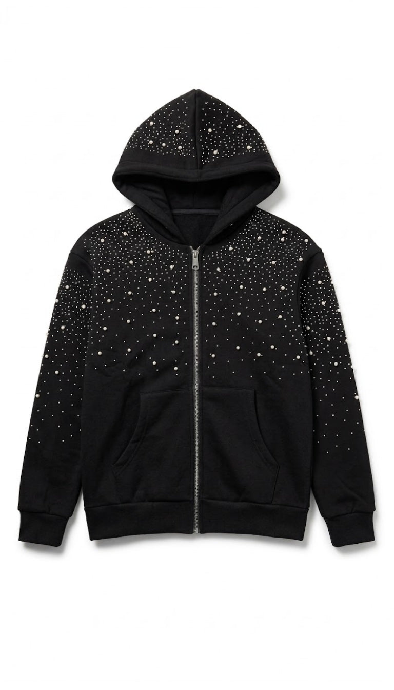 Star-Drop Zip Hoodie