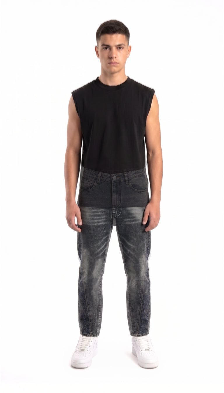 Jeans Bambino Grigi Effetto Slavato