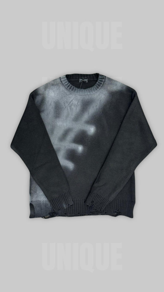 MAGLIONE DISTRESSED WASHED BLACK