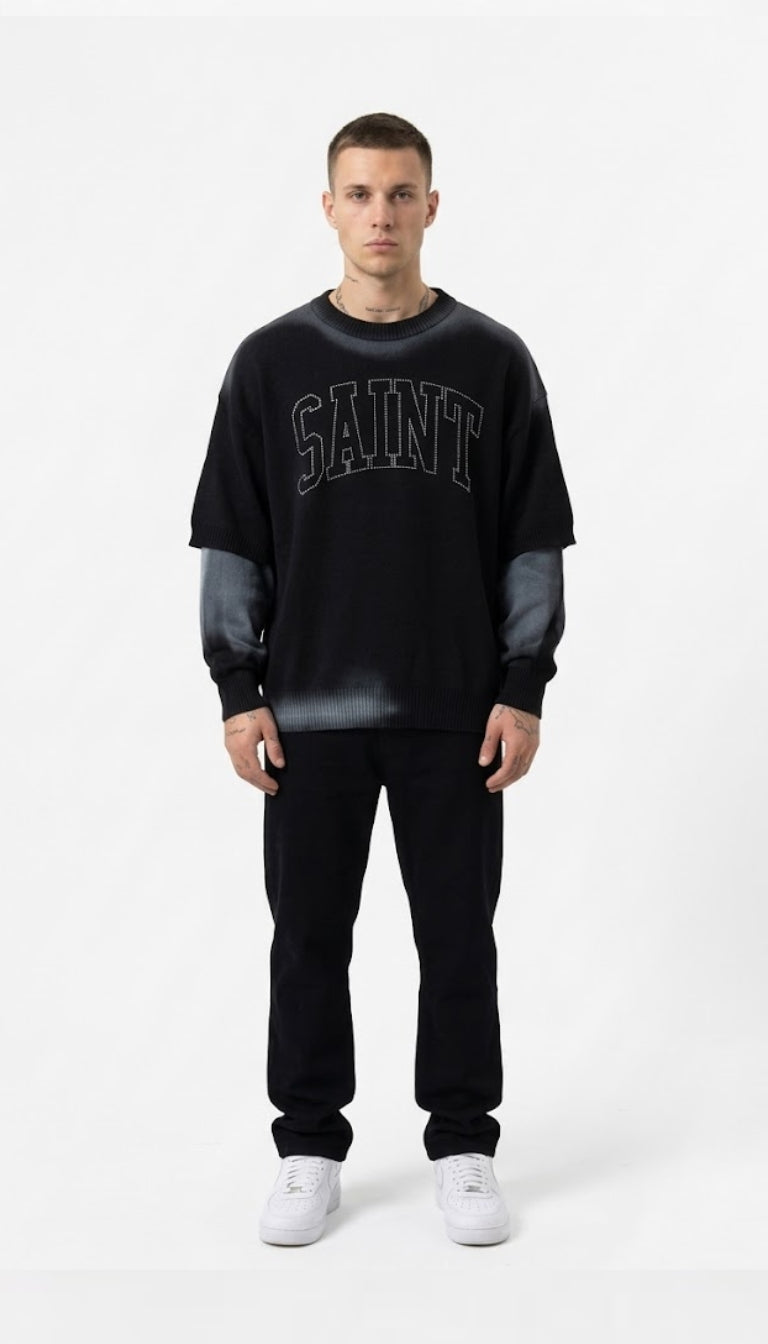 Saint Crystal Layered Knit