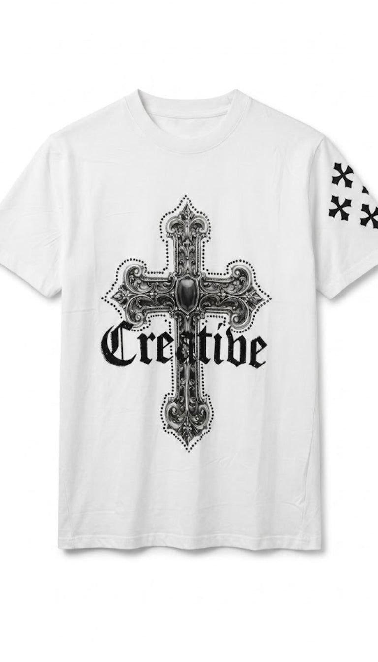 T-Shirt Gothic Creative Cross