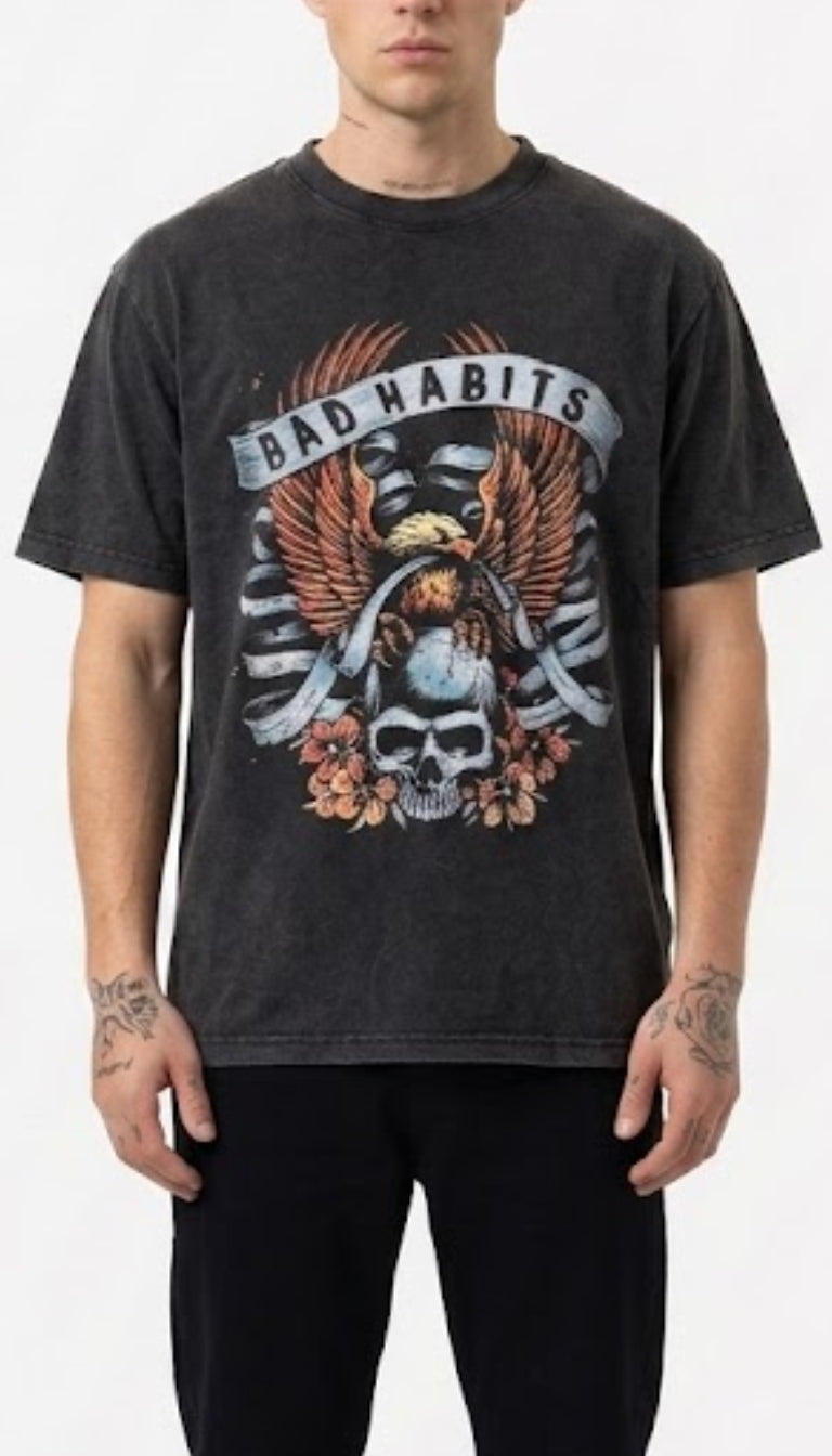 T-Shirt Vintage "Bad Habits"