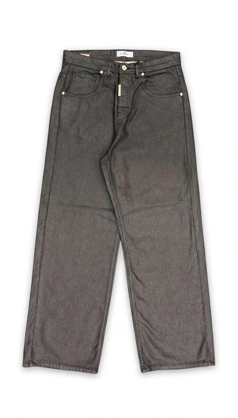 Jeans Baggy Effetto Pelle