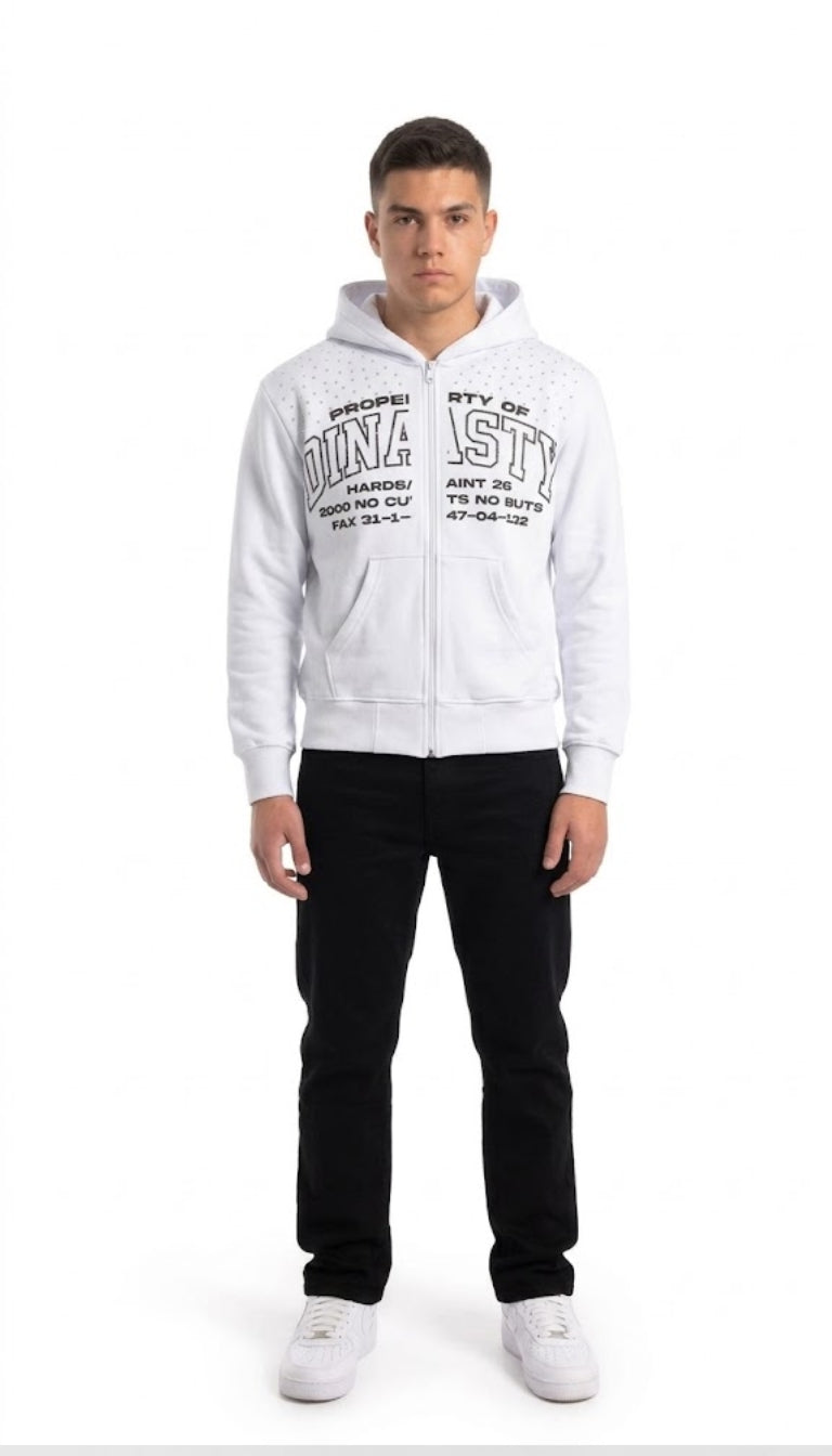 Felpa con Cappuccio e Zip con Grafica "Dynasty"