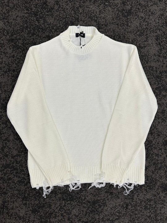 MAGLIONE TORN CROP WHITE