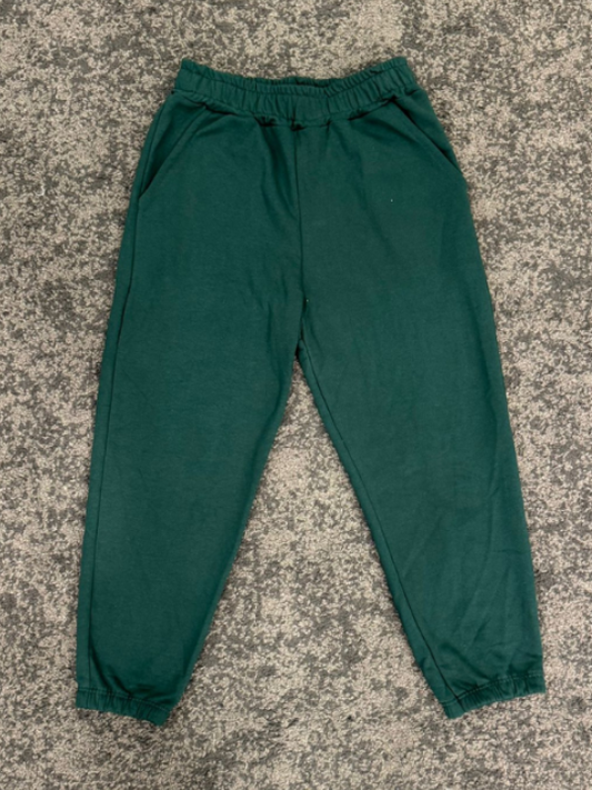 PANTALONI TUTA GARZATI VERDE