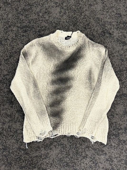 MAGLIONE MESH BIANCO