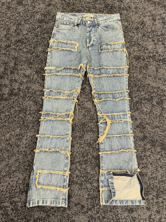 JEANS FLARE STONE ZIP