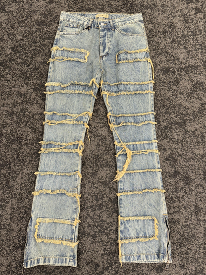 JEANS FLARE STONE ZIP