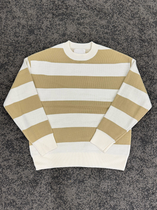 MAGLIONE A RIGHE BEIGE