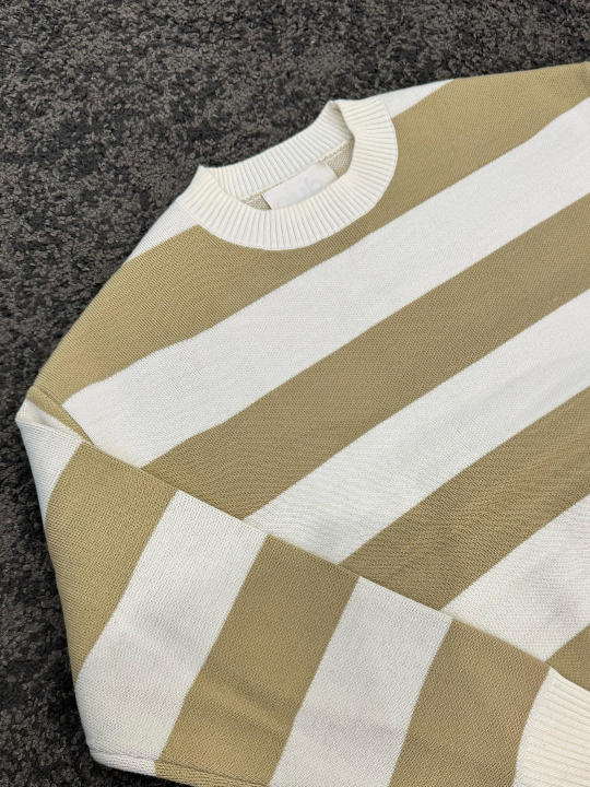 MAGLIONE A RIGHE BEIGE