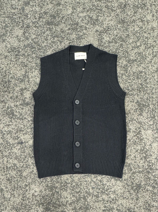 CARDIGAN SMANICATO NERO