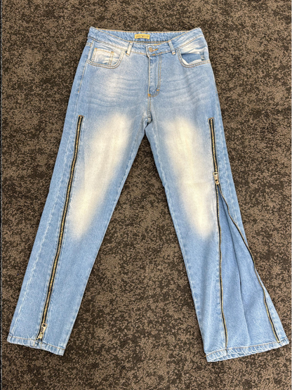 JEANS FLARE ZIP CHIARI