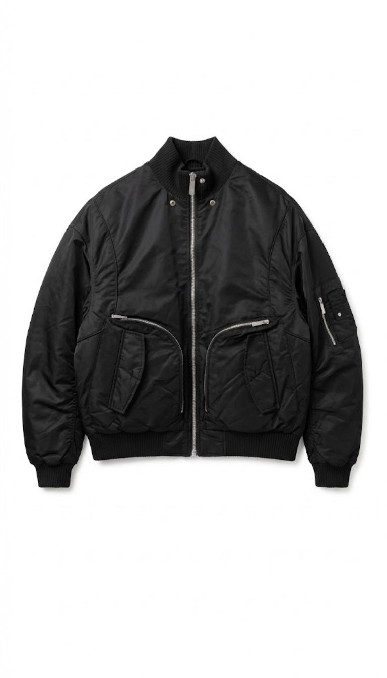 Giubbotto stile bomber imbottito multitasche