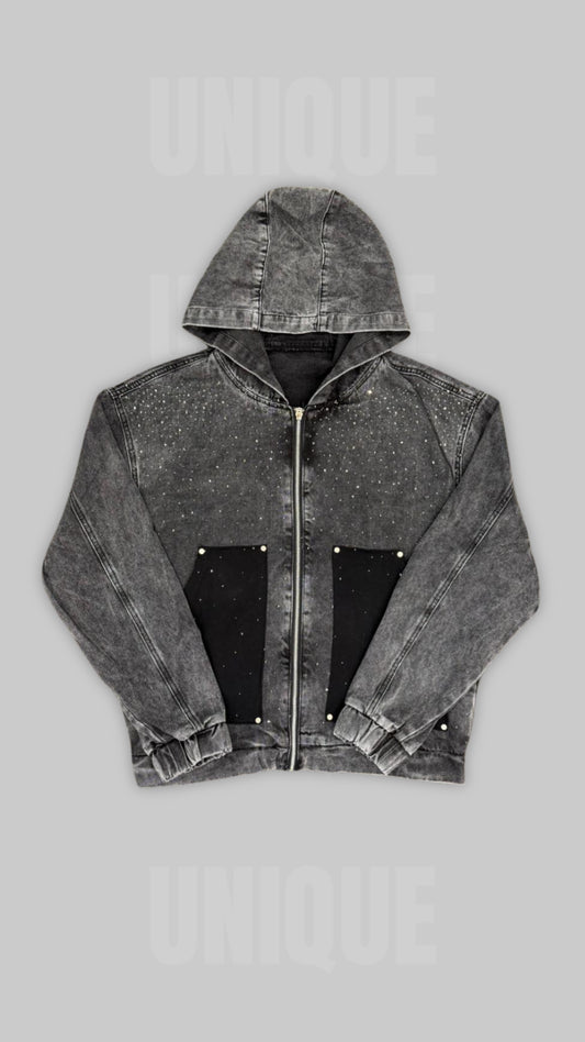 JEANS GLITTER GRUNGE