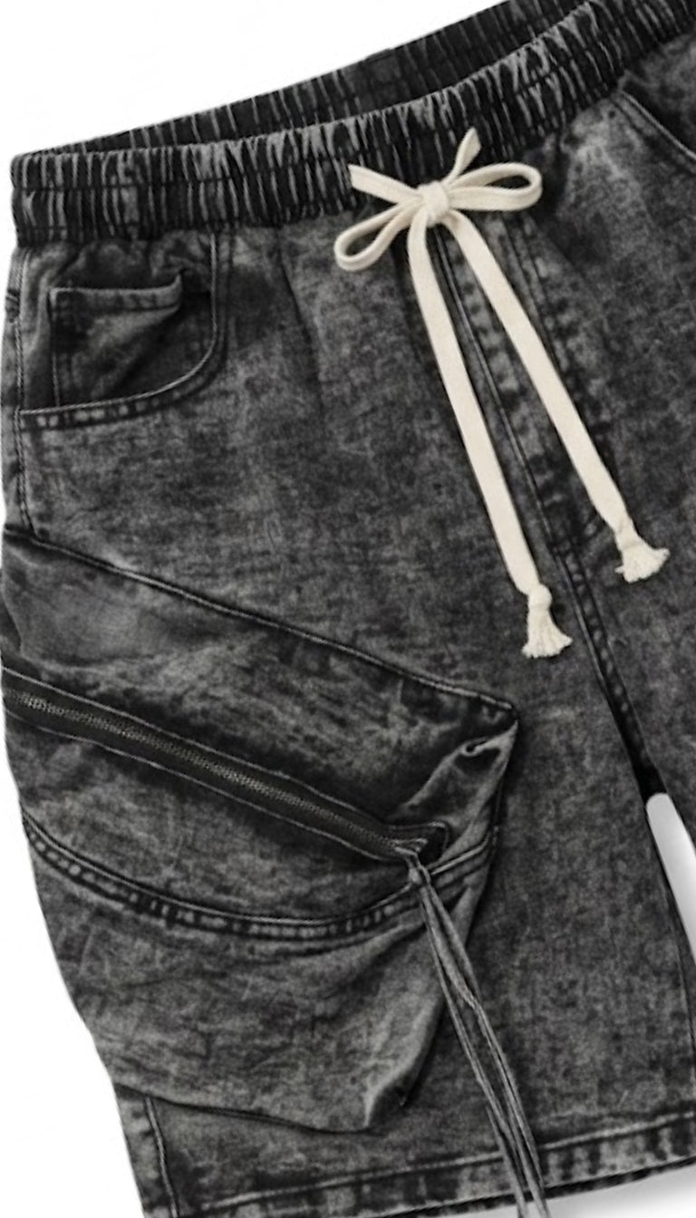 Cargo Shorts "Diagonal Zip"