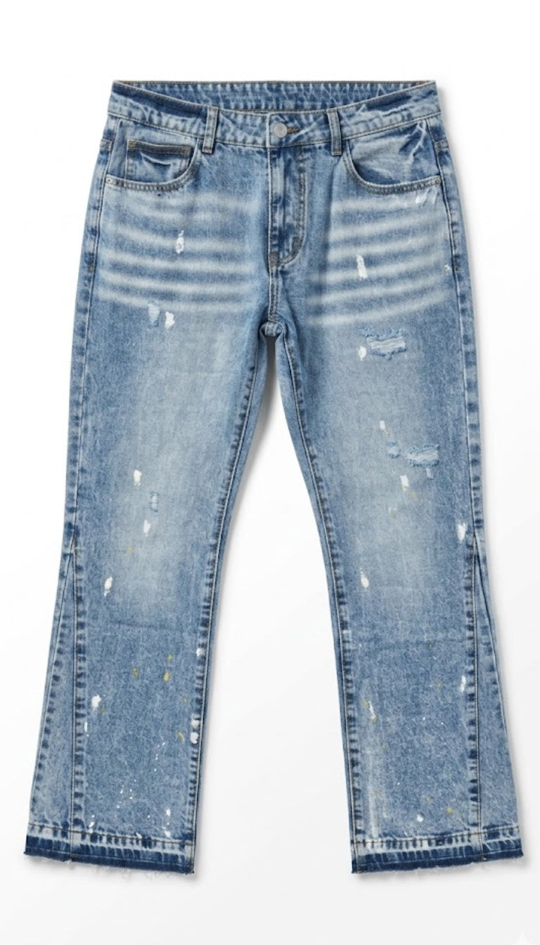 Jeans Flared "Paint Splash"