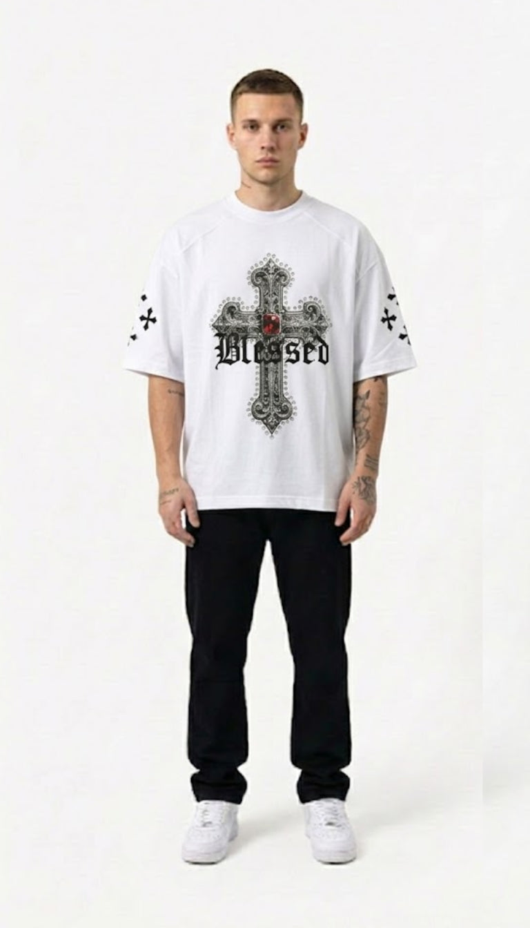 T-Shirt "Blessed" Cross