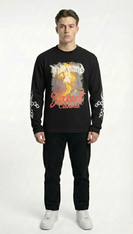 T-Shirt a Maniche Lunghe Saint