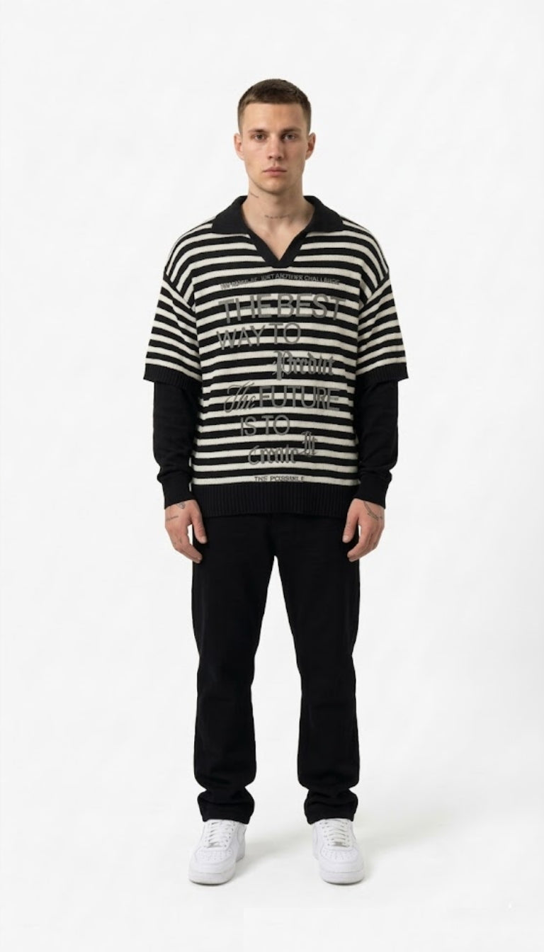 Visionary Layered Knit Polo